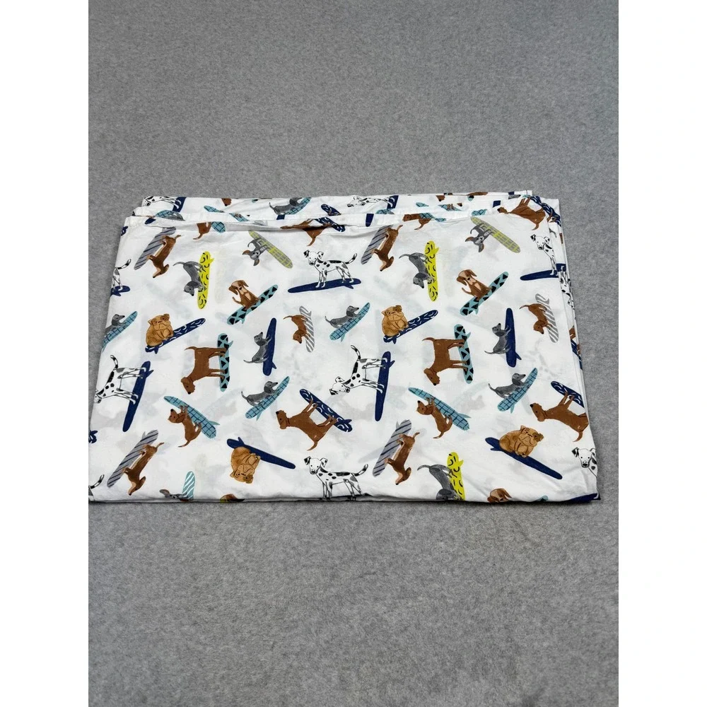 Pottery Barn Kids Dogs Surfing Twin Flat Sheet 66 x 96in